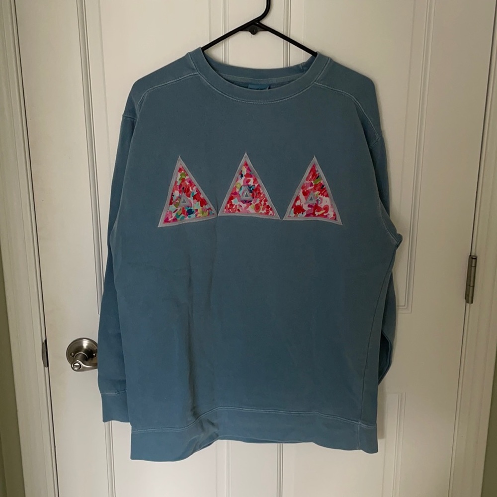 Tri Delta Comfort Color Letters crewneck
